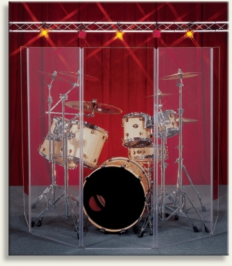 Clearsonic isolation booth for drums